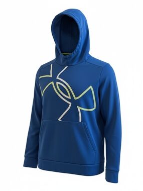 Under Armour Boys Royal Blue Hoodie, Big Logo, Active Wear